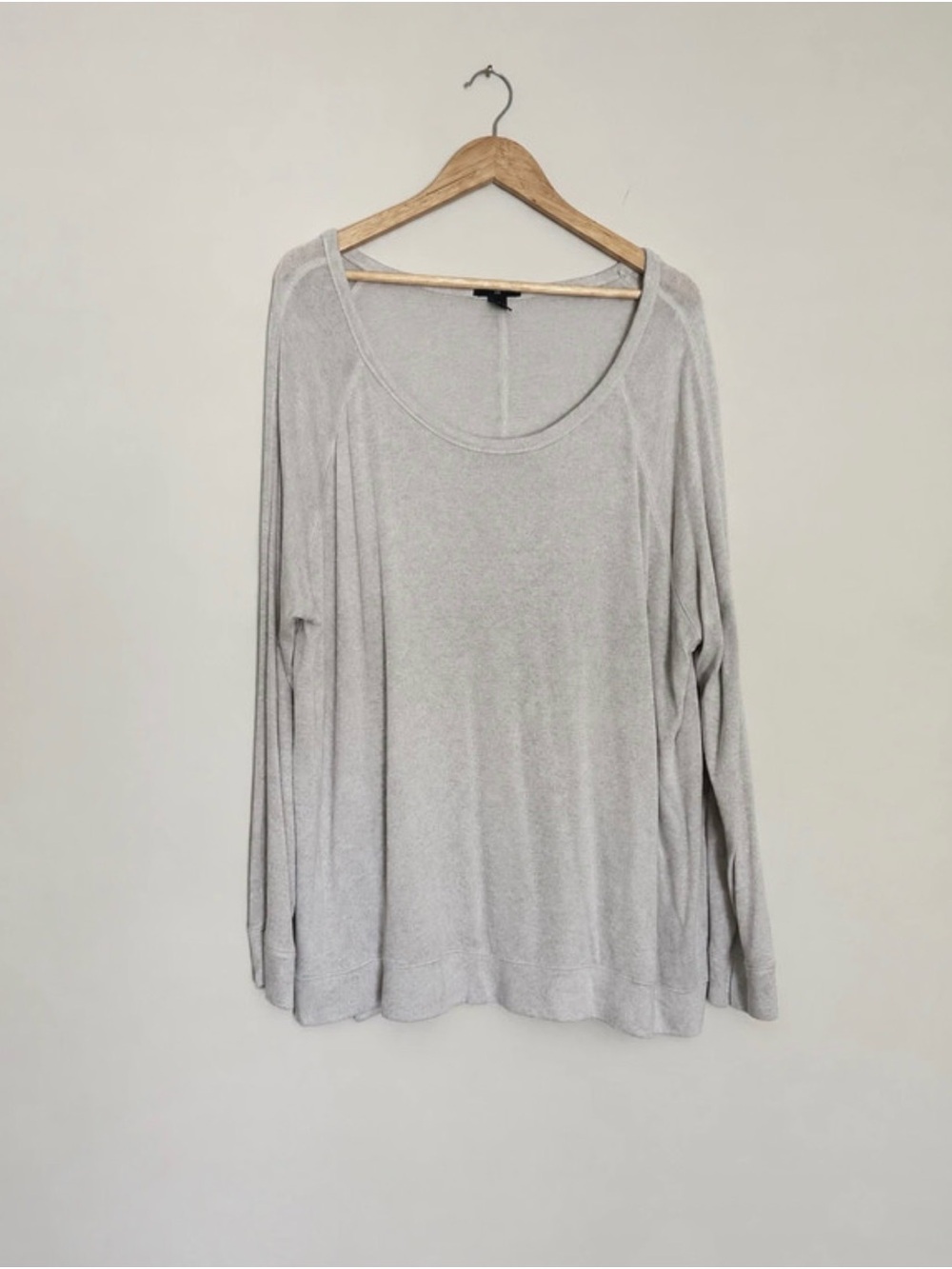 GAP Oatmeal Relaxed Scoop Neck Long Sleeve Sweater